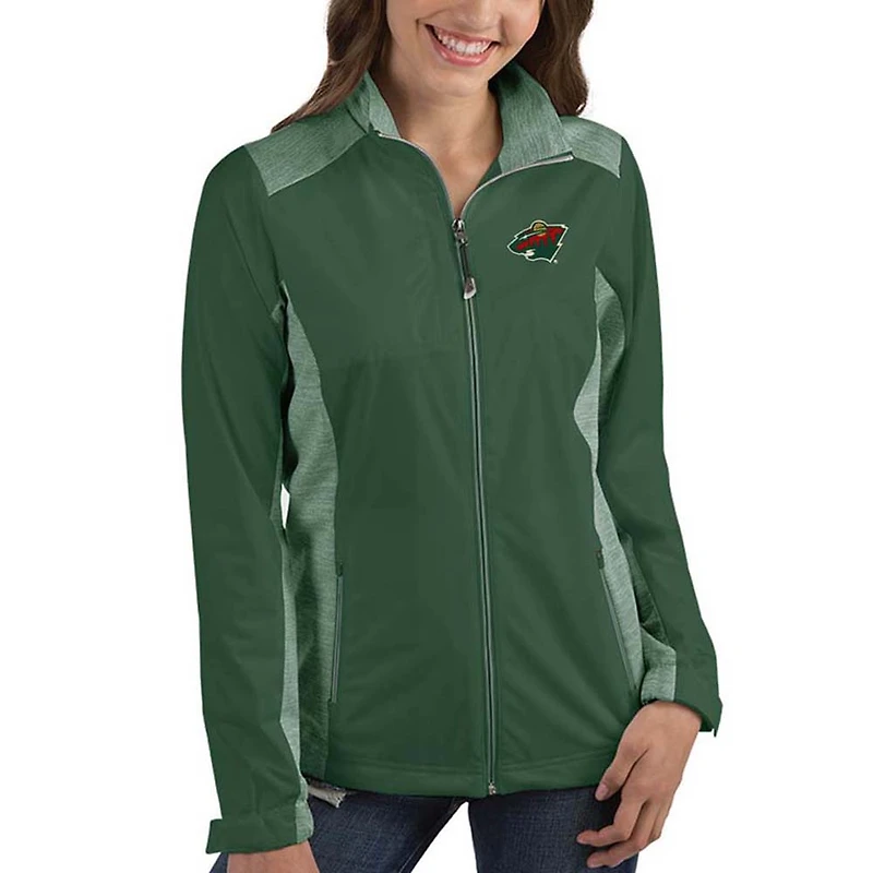 Women's Antigua Green Minnesota Wild Revolve Full-Zip Jacket