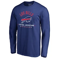 Men's Royal Buffalo Bills Futbol Americano Long Sleeve T-Shirt