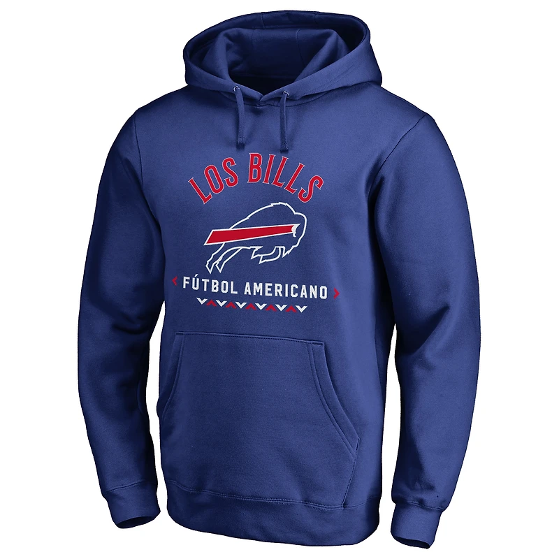 Men's Royal Buffalo Bills Futbol Americano Pullover Hoodie