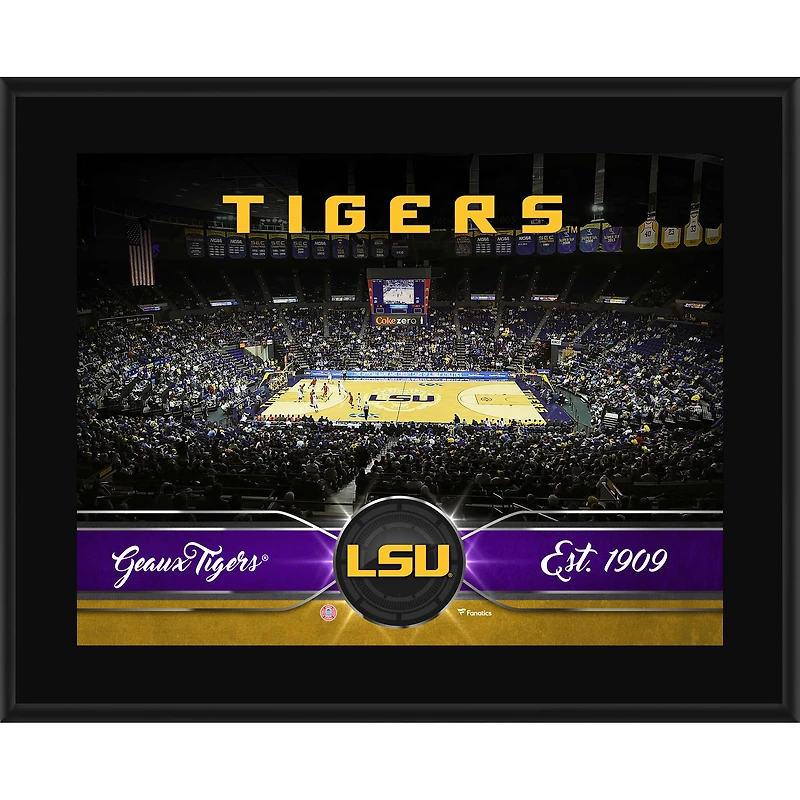 LSU Tigers 10.5'' x 13'' Sublimated Basketball Plaque