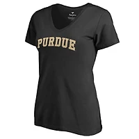 Women's Black Purdue Boilermakers Everyday V-Neck T-Shirt