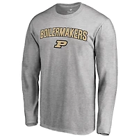 Men's Heathered Purdue Boilermakers Proud Mascot Long Sleeve T-Shirt