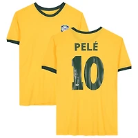 Pele Brazil National Team Autographed Yellow Jersey