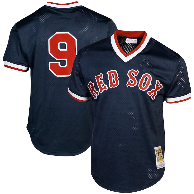 Men's Mitchell & Ness Ted Williams Navy Boston Red Sox Cooperstown Collection Big & Tall Mesh Batting Practice Jersey