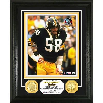 Highland Mint Jack Lambert Pittsburgh Steelers Hall of Fame Induction Photomint