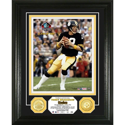Highland Mint Terry Bradshaw Pittsburgh Steelers Hall of Fame Induction Photomint