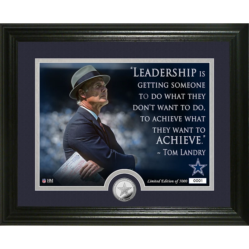 Highland Mint Tom Landry Dallas Cowboys Quote Photomint
