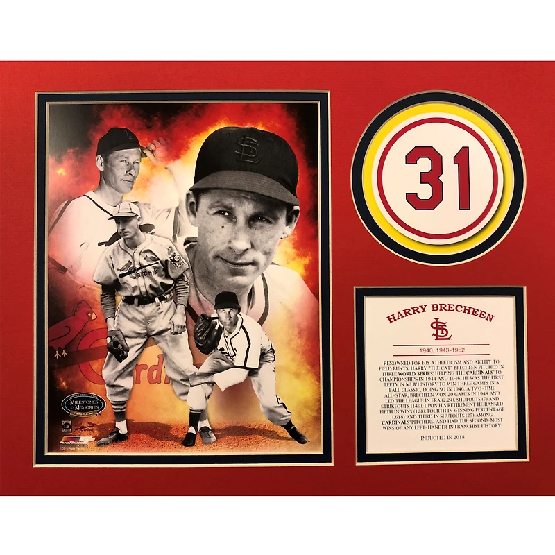St. Louis Cardinals Harry Brecheen HOF Matte