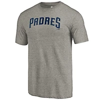 Men's Fanatics Gray San Diego Padres Team Wordmark Tri-Blend T-Shirt