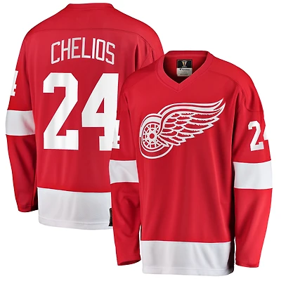 Men's Fanatics Chris Chelios Red Detroit Red Wings Premier Breakaway Retired Player Jersey