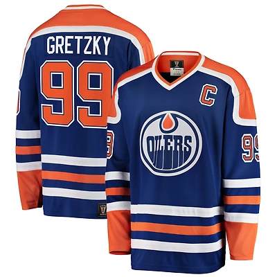Men's Fanatics Wayne Gretzky Royal Edmonton Oilers Premier Breakaway Retired - Player Jersey