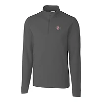 Men's Cutter & Buck Gray San Diego State Aztecs Big & Tall Advantage Quarter-Zip Mock Neck Sweater