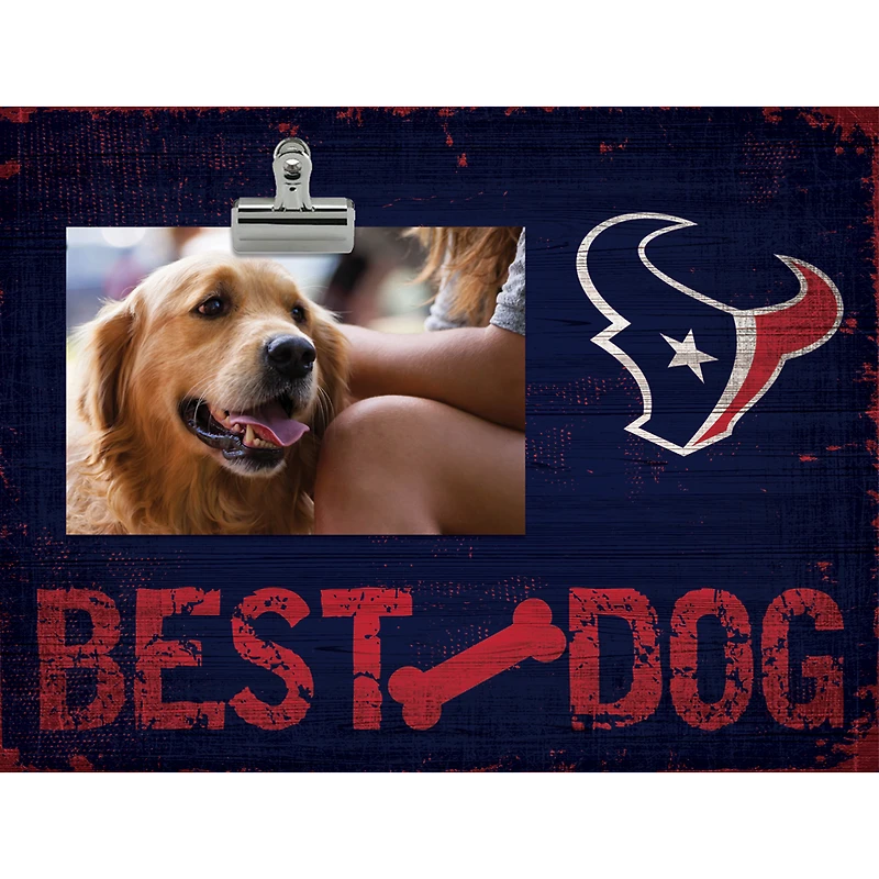 Houston Texans 10.5" x 8" Best Dog Clip Photo Frame