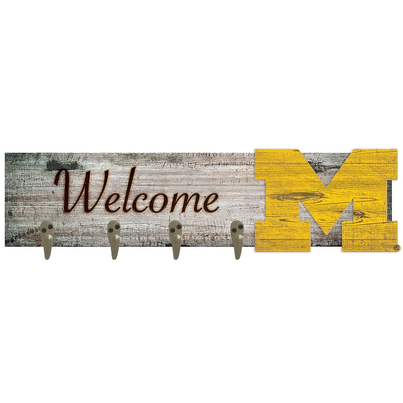 Michigan Wolverines 24" x 6" Mounted Coat Hanger