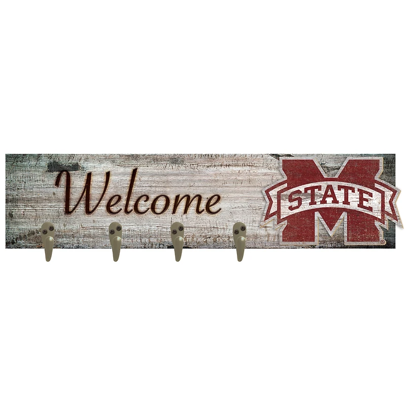 Mississippi State Bulldogs 24" x 6" Mounted Coat Hanger