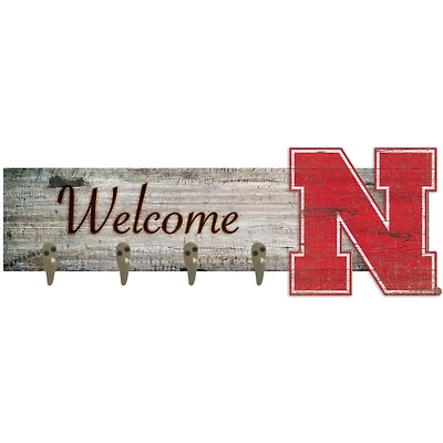 Nebraska Huskers 24" x 6" Mounted Coat Hanger