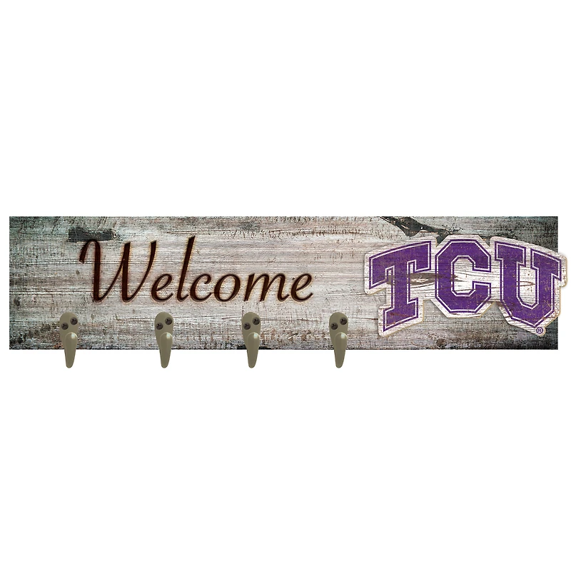 TCU Horned Frogs 24" x 6" Mounted Coat Hanger