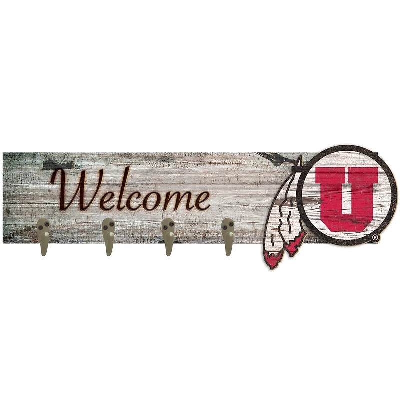 Utah Utes 24" x 6" Mounted Coat Hanger