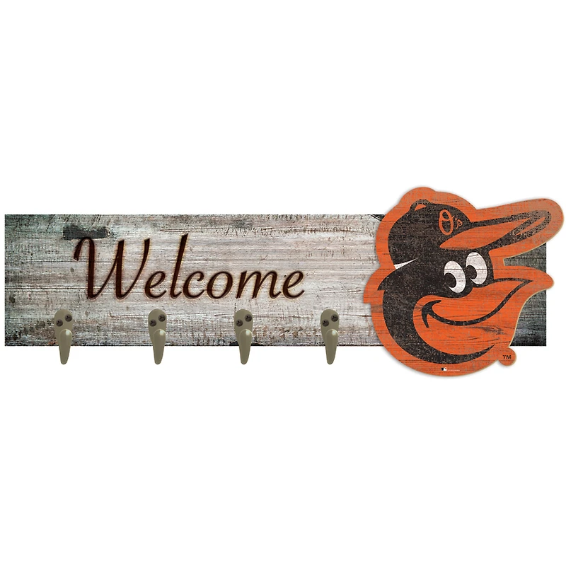 Baltimore Orioles 24" x 6" Mounted Coat Hanger