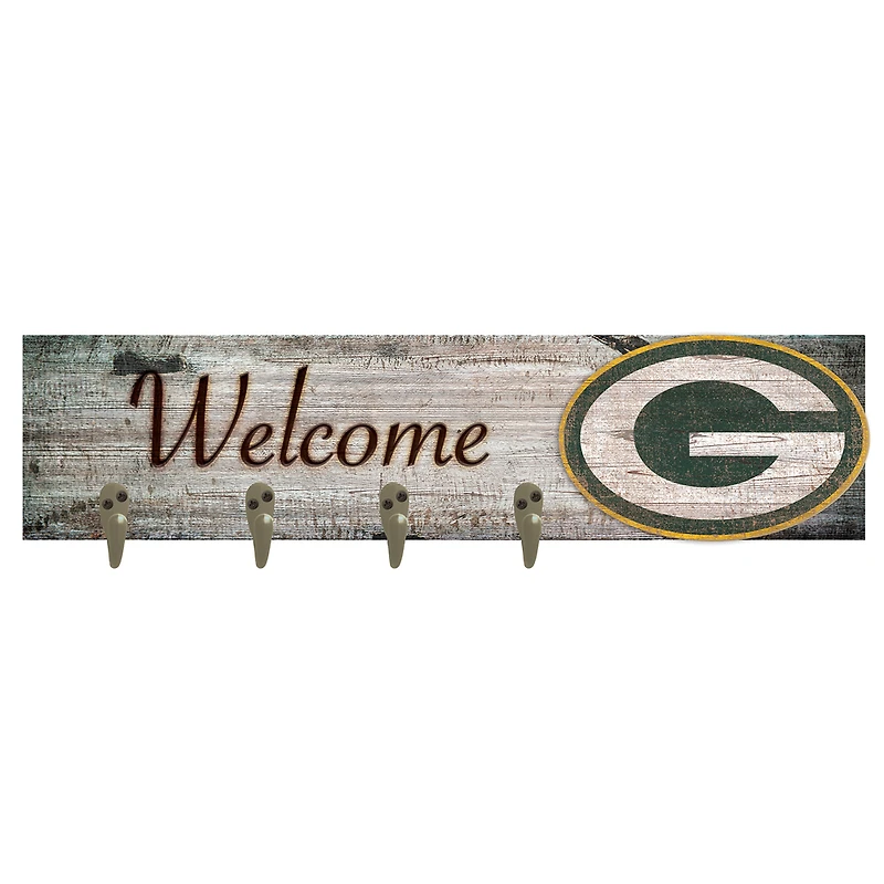 Green Bay Packers 24" x 6" Mounted Coat Hanger