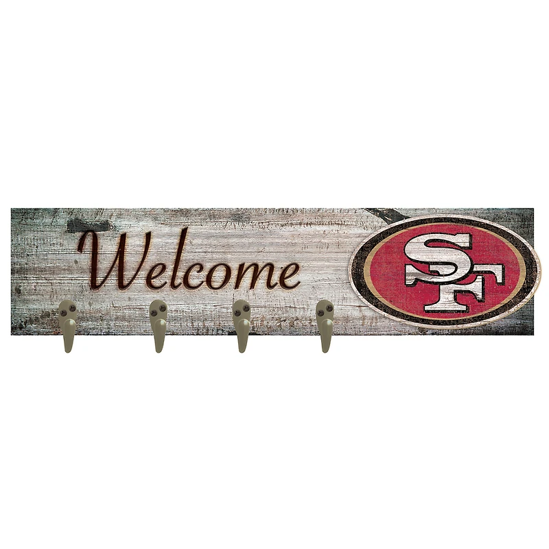 San Francisco 49ers 24" x 6" Mounted Coat Hanger