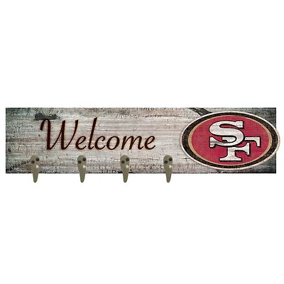 San Francisco 49ers 24" x 6" Mounted Coat Hanger