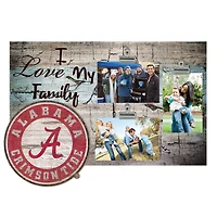 Alabama Crimson Tide 11" x 19" I Love My Family Clip Photo Frame