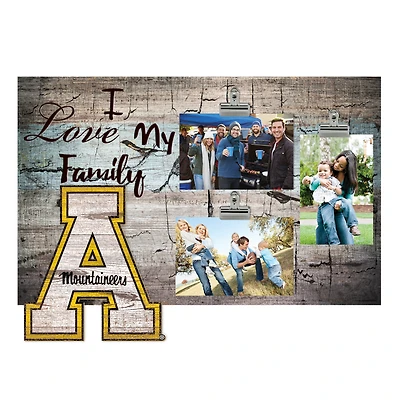 Appalachian State Mountaineers 11" x 19" I Love My Family Clip Photo Frame