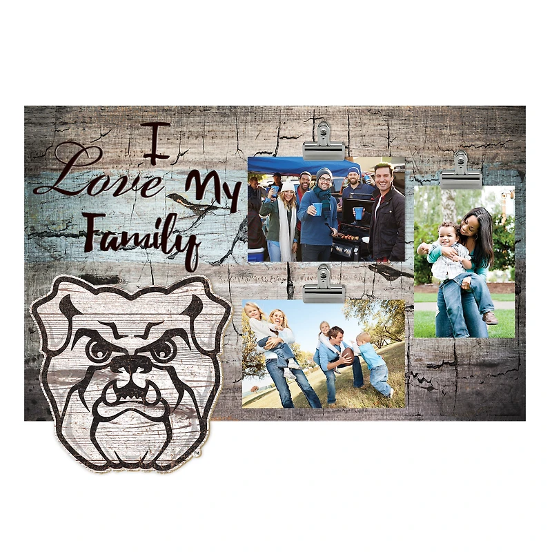 Butler Bulldogs 11" x 19" I Love My Family Clip Photo Frame