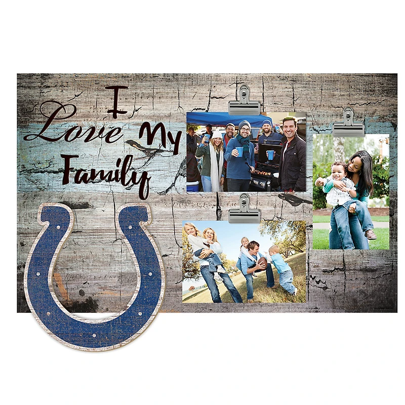 Indianapolis Colts 11" x 19" I Love My Family Clip Photo Frame