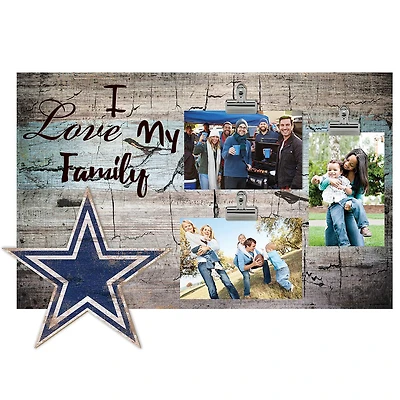 Dallas Cowboys 11" x 19" I Love My Family Clip Photo Frame