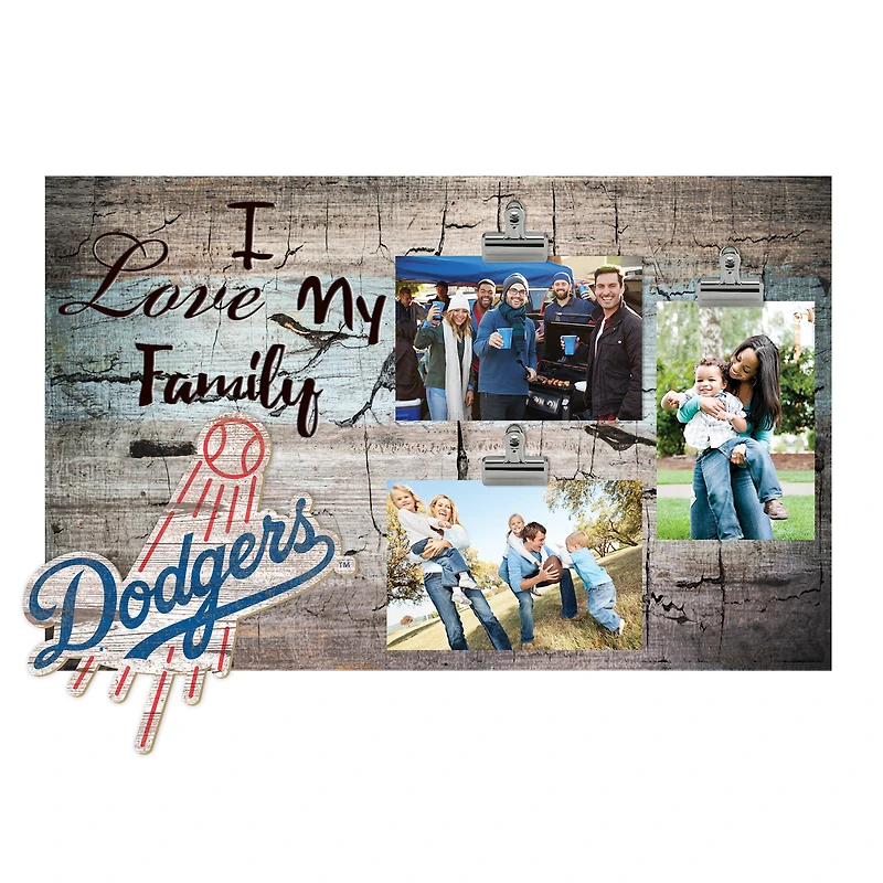 Los Angeles Dodgers 11" x 19" I Love My Family Clip Photo Frame