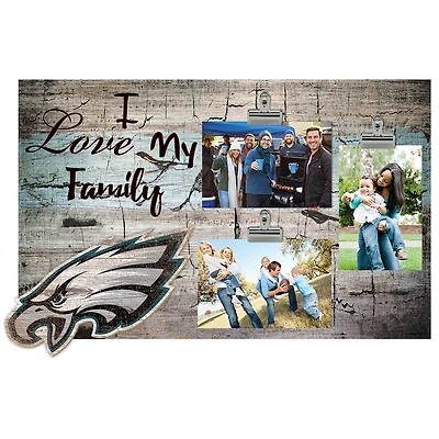 Philadelphia Eagles 11" x 19" I Love My Family Clip Photo Frame