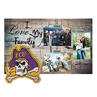 ECU Pirates 11" x 19" I Love My Family Clip Photo Frame
