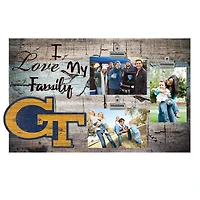 GA Tech Yellow Jackets 11" x 19" I Love My Family Clip Photo Frame