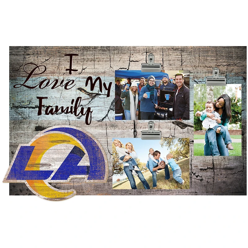 Los Angeles Rams 11" x 19" I Love My Family Clip Photo Frame