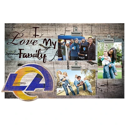 Los Angeles Rams 11" x 19" I Love My Family Clip Photo Frame