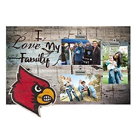 Louisville Cardinals 11" x 19" I Love My Family Clip Photo Frame