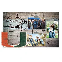 Miami Hurricanes 11" x 19" I Love My Family Clip Photo Frame