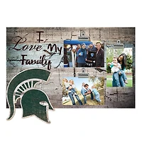 Michigan State Spartans 11" x 19" I Love My Family Clip Photo Frame