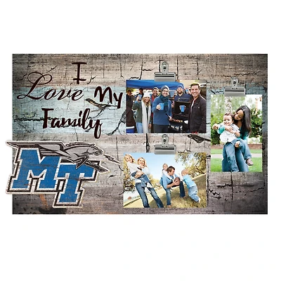 MTSU Blue Raiders 11" x 19" I Love My Family Clip Photo Frame