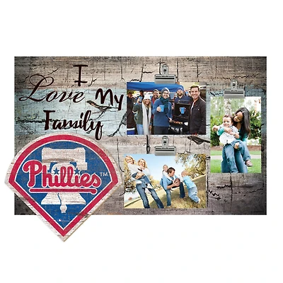 Philadelphia Phillies 11" x 19" I Love My Family Clip Photo Frame