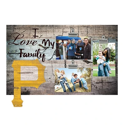 Pittsburgh Pirates 11" x 19" I Love My Family Clip Photo Frame