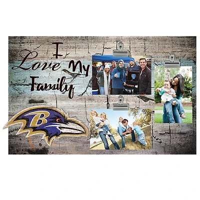 Baltimore Ravens 11" x 19" I Love My Family Clip Photo Frame