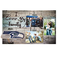 Seattle Seahawks 11" x 19" I Love My Family Clip Photo Frame