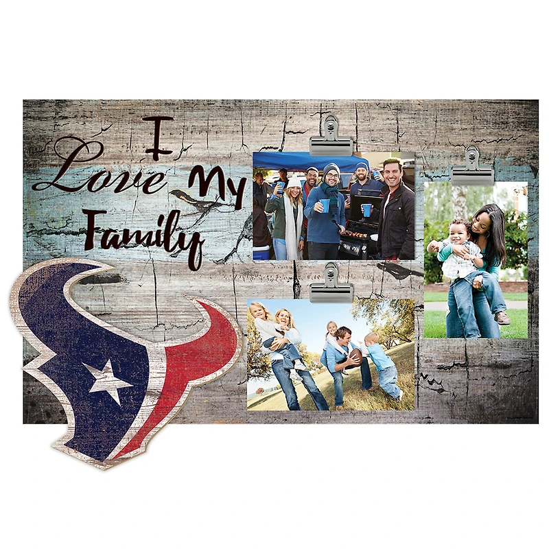 Houston Texans 11" x 19" I Love My Family Clip Photo Frame