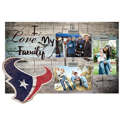 Houston Texans 11" x 19" I Love My Family Clip Photo Frame
