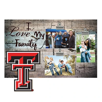 Texas Tech Red Raiders 11" x 19" I Love My Family Clip Photo Frame