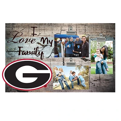 Georgia Bulldogs 11" x 19" I Love My Family Clip Photo Frame