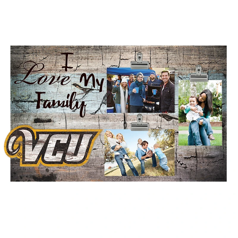 VCU Rams 11" x 19" I Love My Family Clip Photo Frame